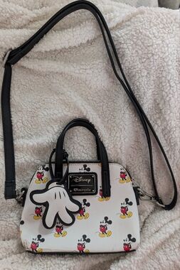 Loungefly White Mickey Mini Crossbody Bag